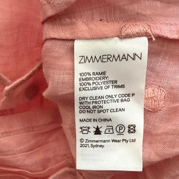 Zimmermann Mae Ruffled Ramie Shirt co NWT AUS 0=US 4 - Picture 13 of 14
